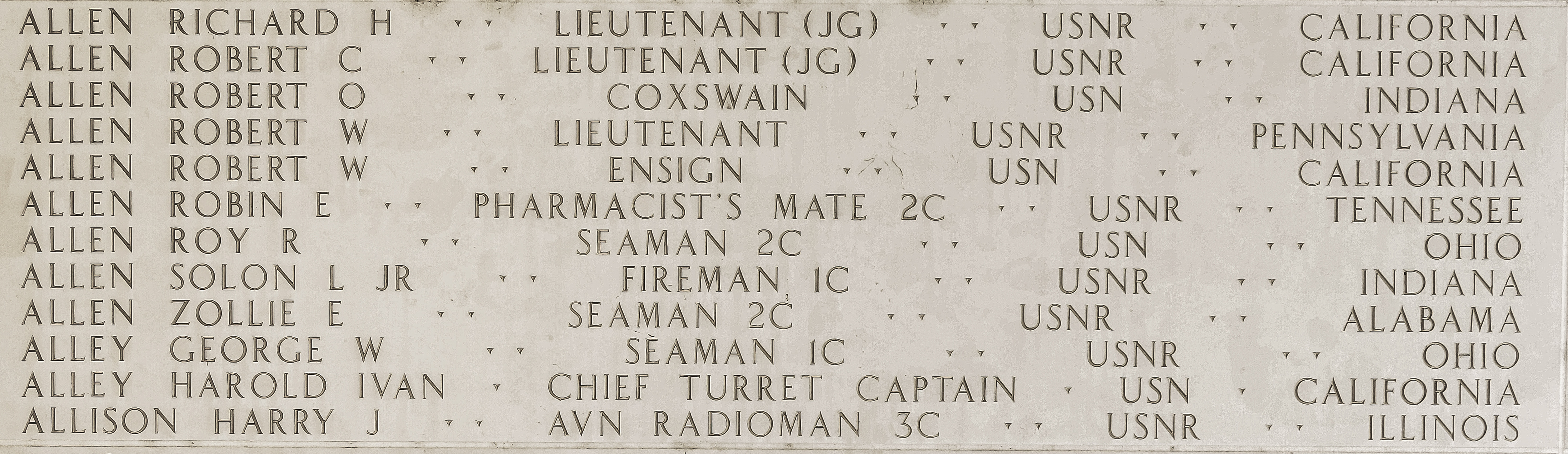 George W. Alley, Seaman First Class